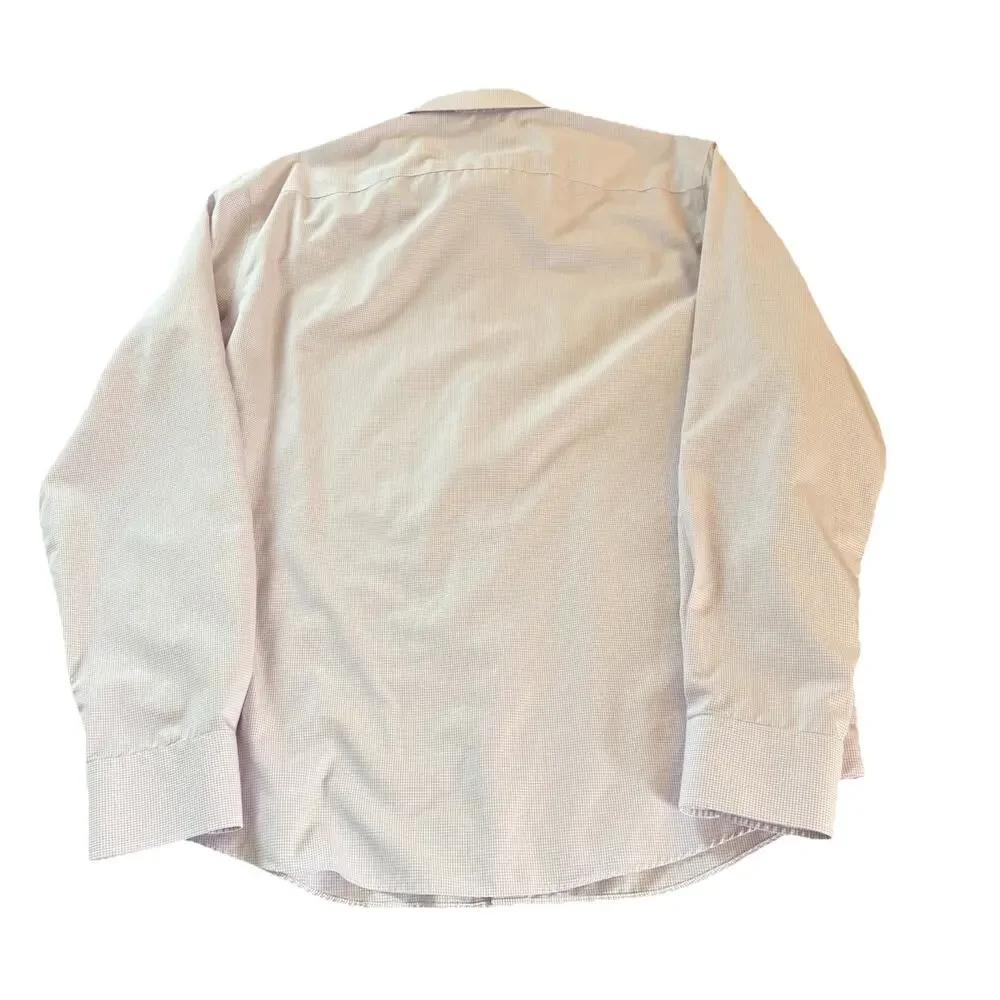 UNTUCKit Slim Fit Wrinkle Free Stonington Button Up Shirt Size XL Pink Checked